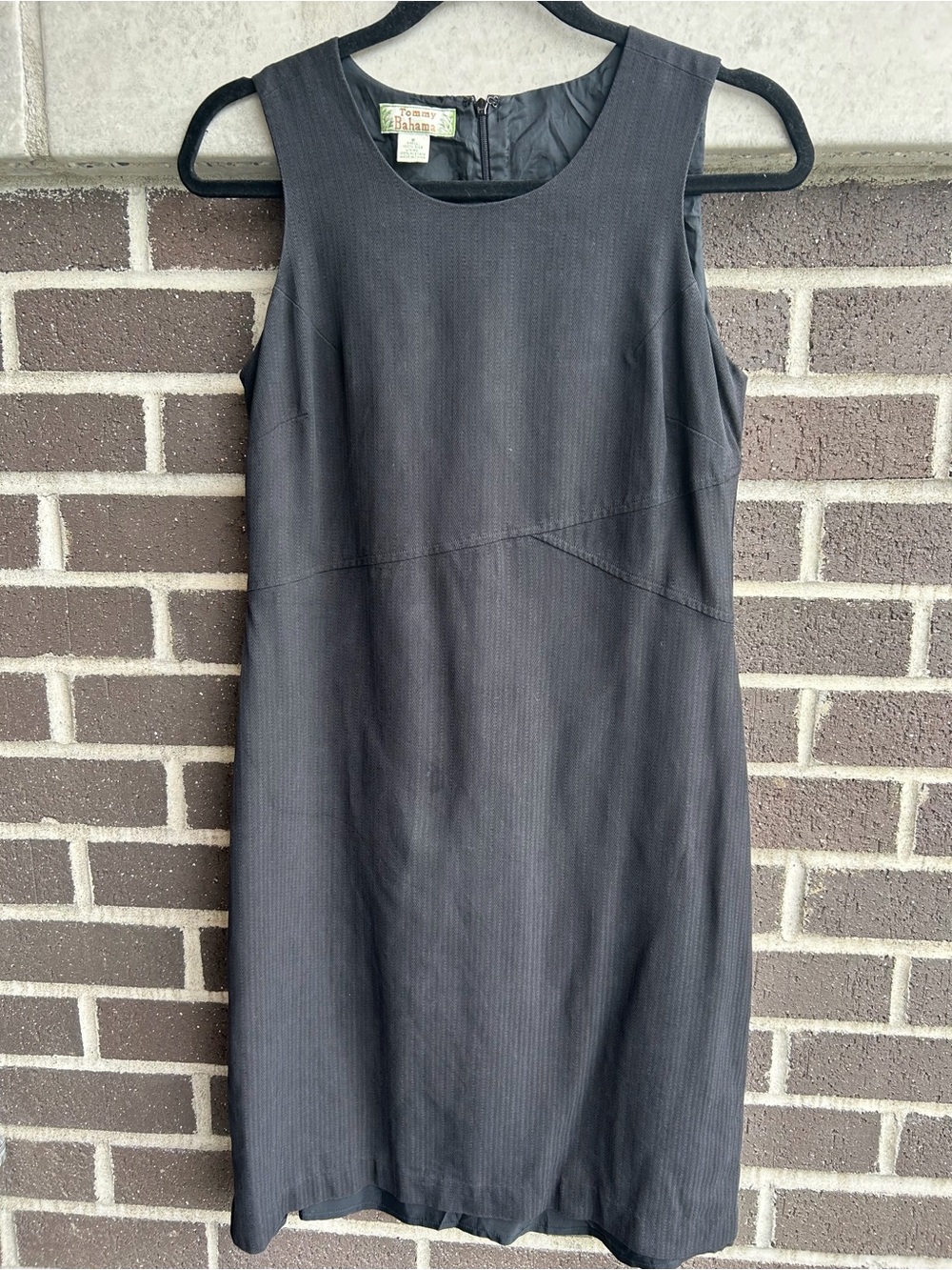 Tommy Bahama Black Sleeveless Midi Shift Dress/ Size 8